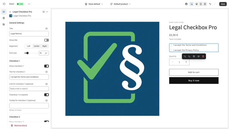 Legal Checkbox Pro