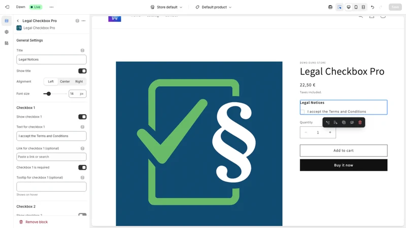 Legal Checkbox Pro