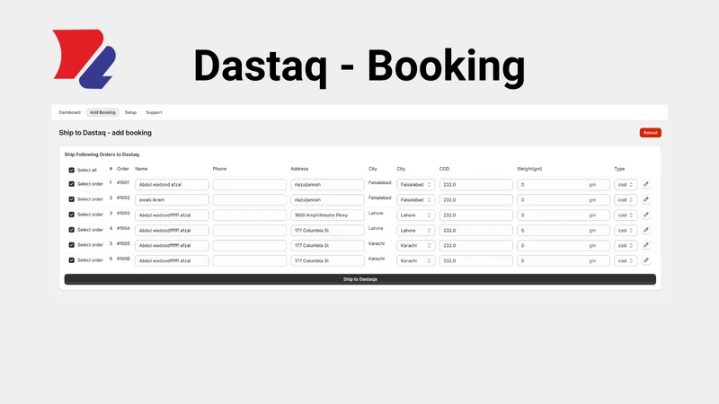 Dastaq Logistics