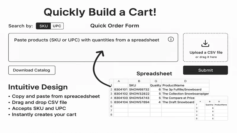 B2B Bulk Order and CSV Upload