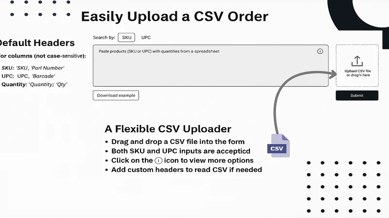 B2B Bulk Order and CSV Upload