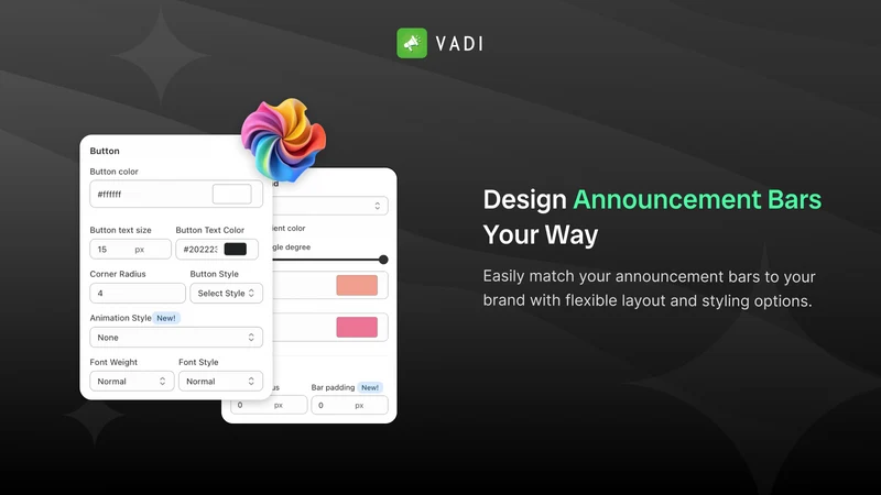 Vadi ‑ Quick Announcement Bar