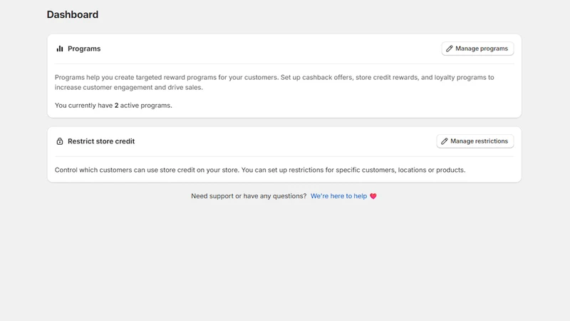 Store Credit Cashback ‑ SCC