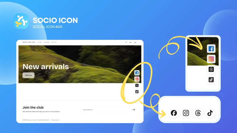 Socio Icon – Social Icon Bar