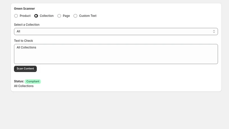 GreenScan: EU Green Checker