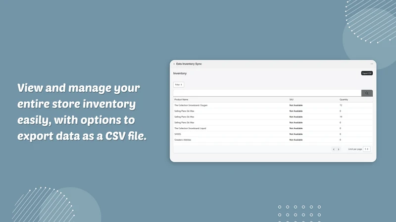 Ests Inventory Sync