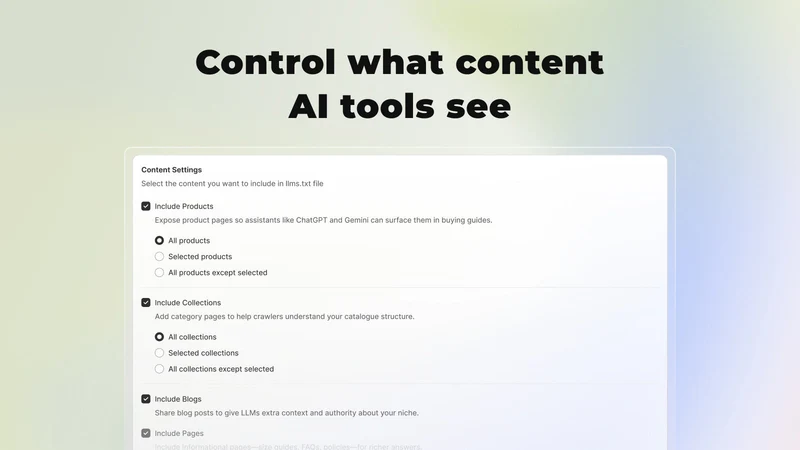 LLMs.txt, AI Search optimizer