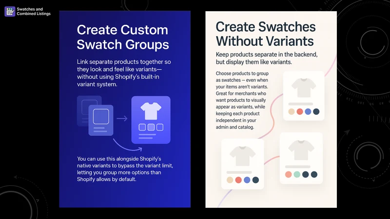 Swatches and Combined Listings