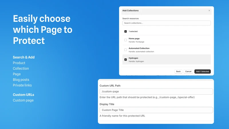 ∞ Password Page + Lock Pages