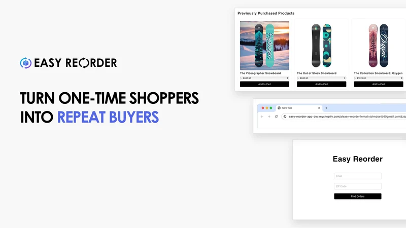 Easy Reorder ‑ Repeat Orders