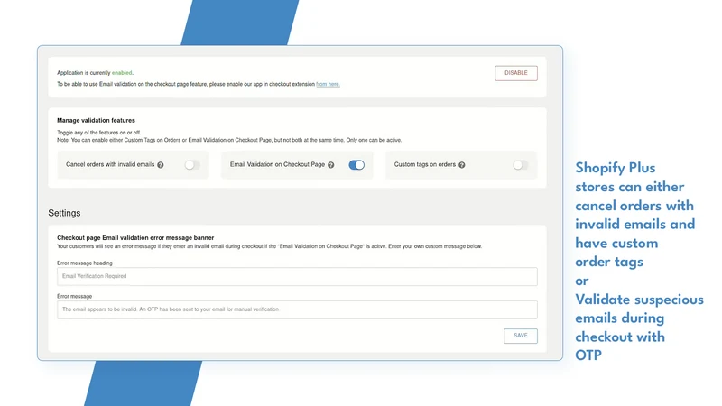 Checkout Email Validator