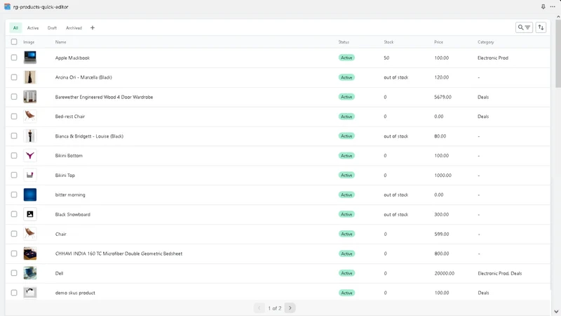 RG Quick Bulk Product Editor
