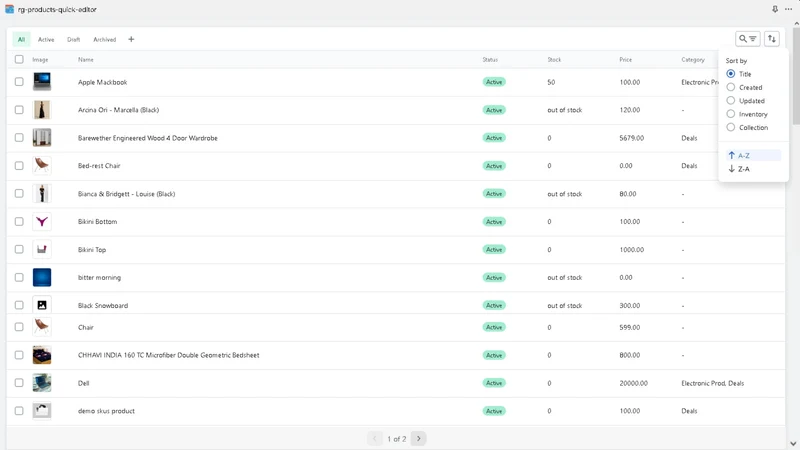 RG Quick Bulk Product Editor