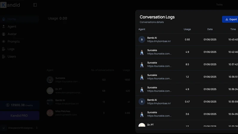 Kandid AI Chatbot & Live Chat