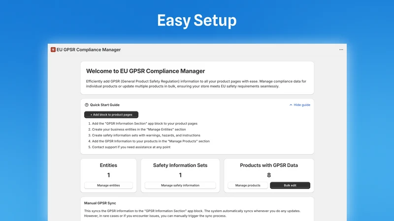 EU GPSR Compliance Manager