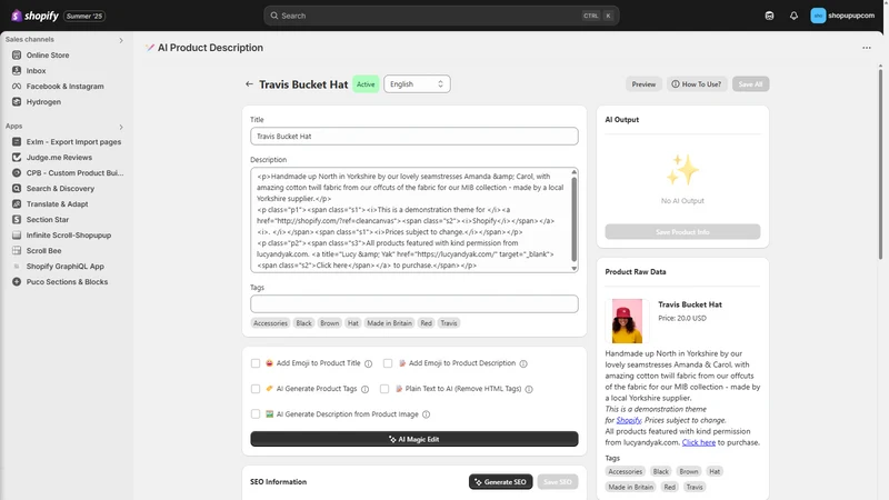 AI SEO Product Description