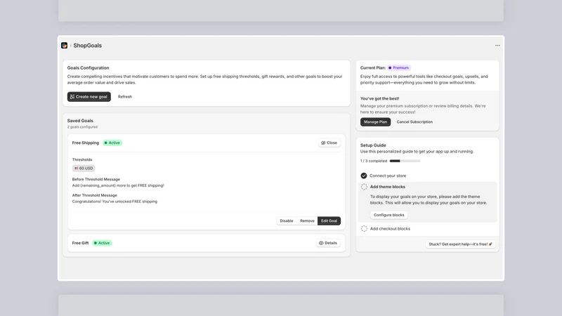 ShopGoals AI: Growth Tools
