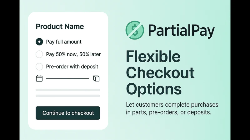 PartialPay Deposit & Split COD