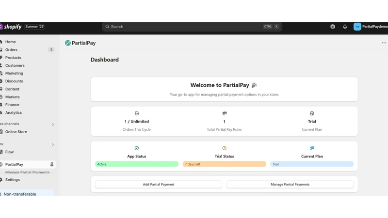 PartialPay Deposit & Split COD