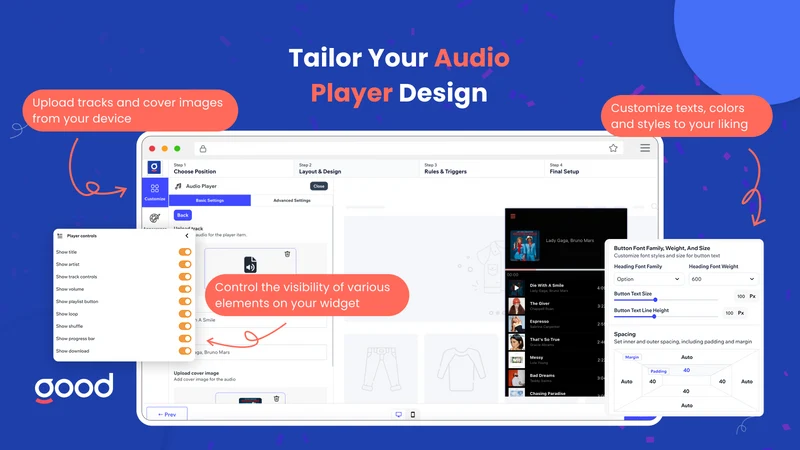 GA: Sticky Audio Player