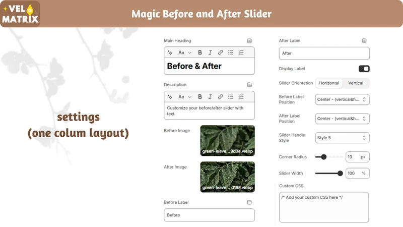 Magic: Before And After Slider