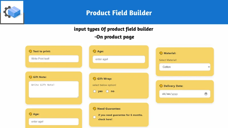 Custom Product Fields