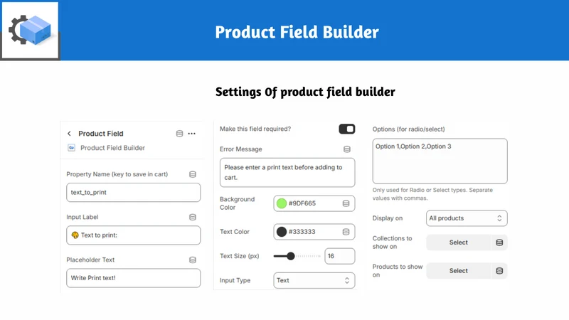 Custom Product Fields
