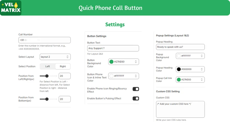 Quick Phone Call Button