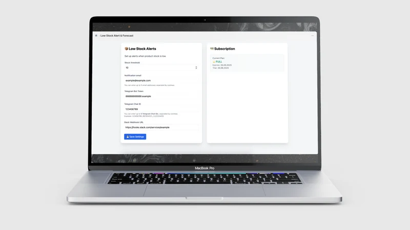 StockMate ‑ Low stock alert