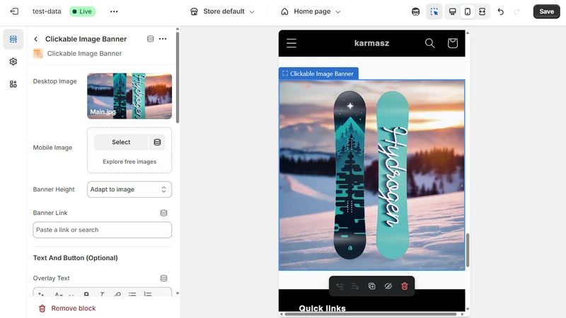 Clickable Image Banner ‑ CB