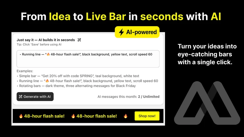 Movo AI Announcement Bar