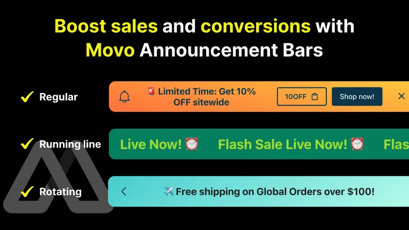 Movo AI Announcement Bar