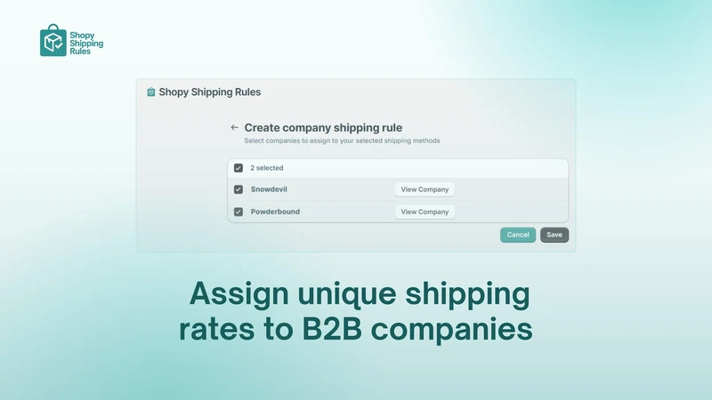 Codebeans Shipping Rules