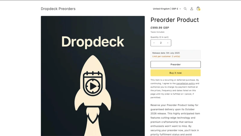 Dropdeck Preorders