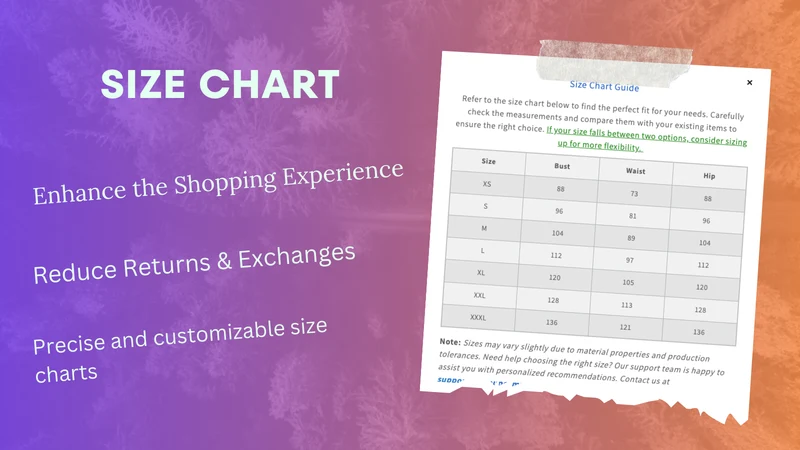 ADV Size Chart, Badges, Labels