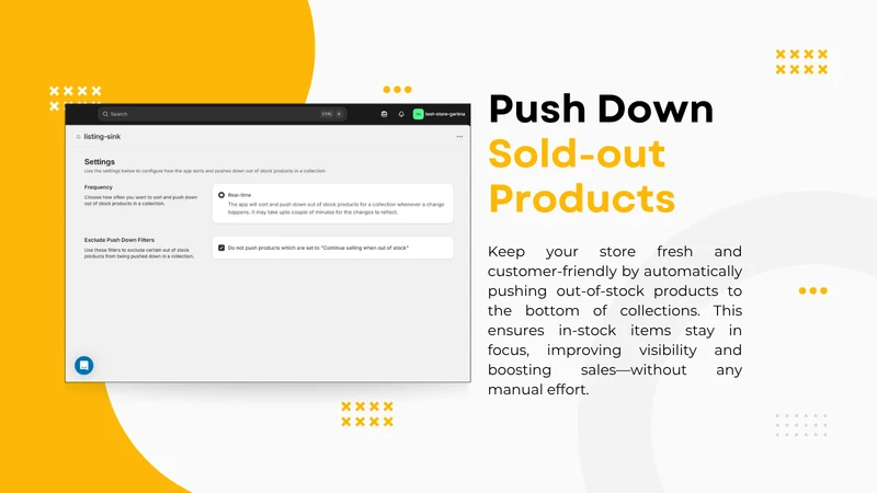 Sink | Push Down Out of Stock