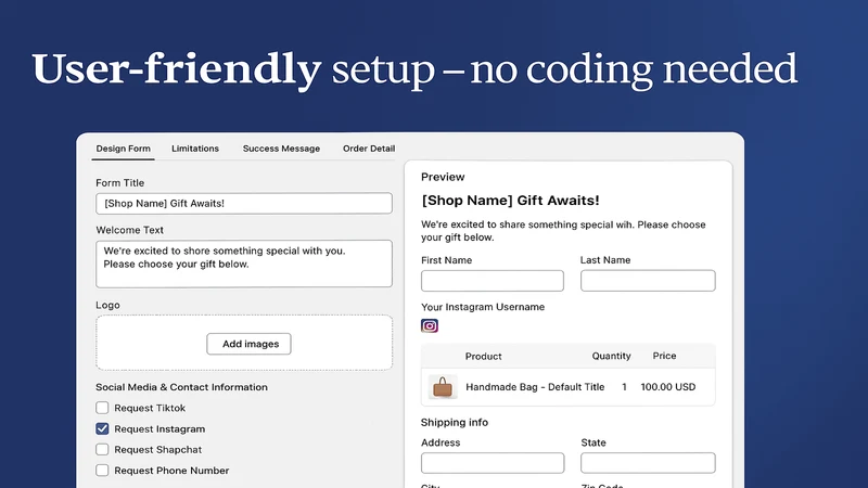 Influencer Gifting Form ‑ REV
