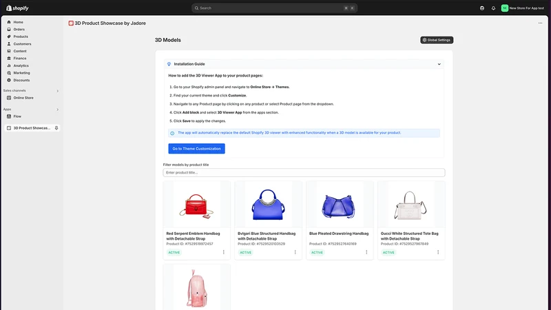 3D Product Showcase by Jadore