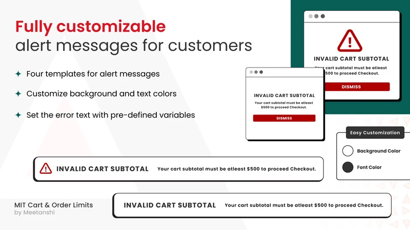 MIT Cart & Order Limits