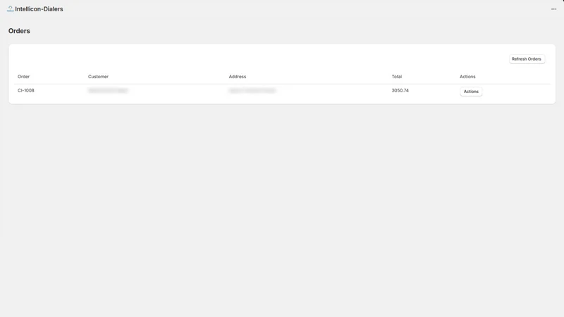 IVR Order Confirmation