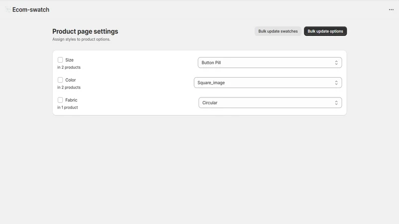Ecom Product Variant Swatch