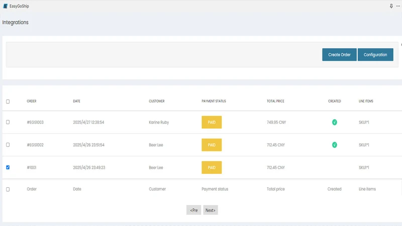 EasyGoShip Order Fulfillment