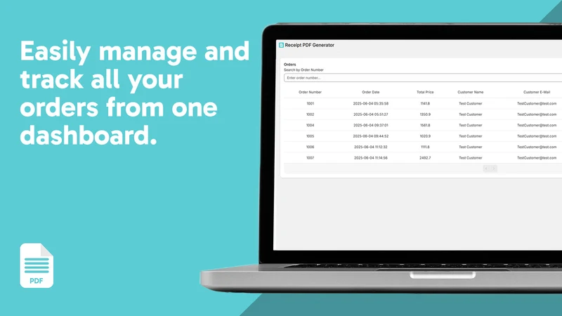Receipt PDF Generator