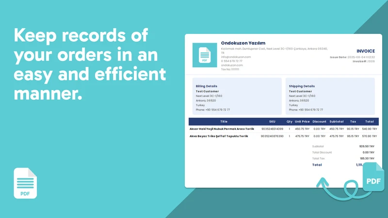 Receipt PDF Generator