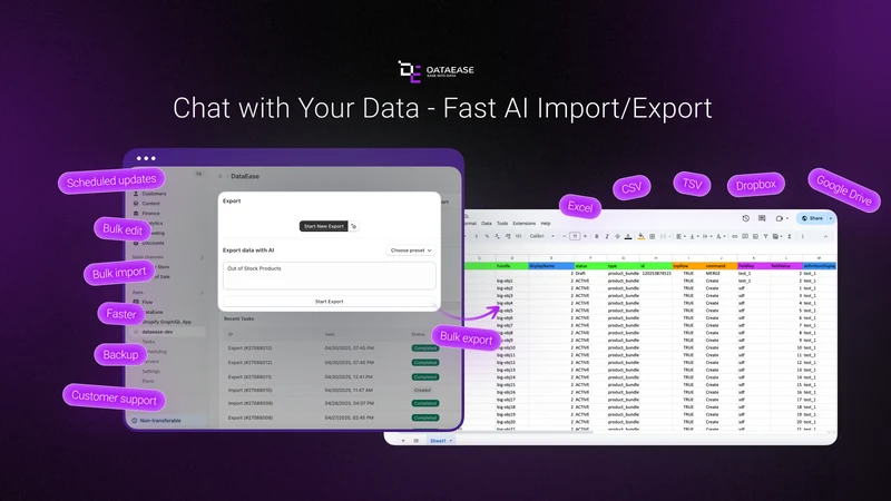 DataEase Bulk Import & Export