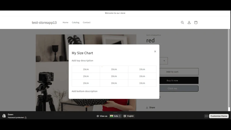 Ecom Size chart and Size Guide