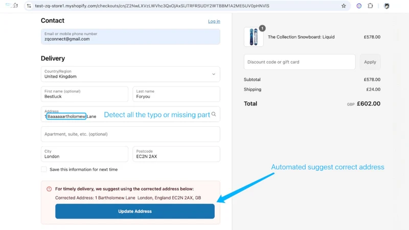 Z Address Validator ‑ Smart