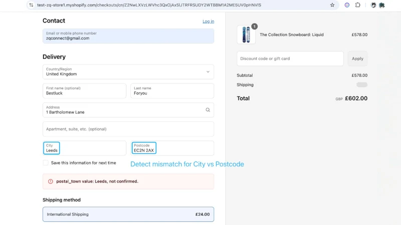 Z Address Validator ‑ Smart