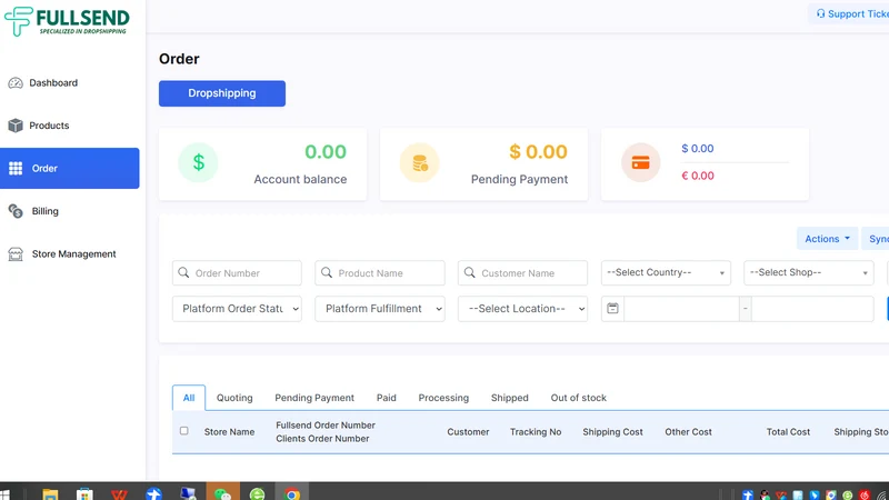 Fullsend Dropshipping