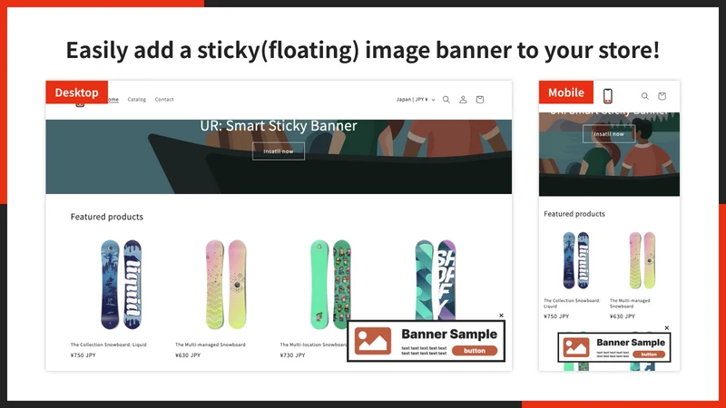 UR: Smart Sticky Banner